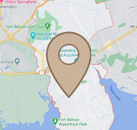 Google Map showing PM DoD Biometrics location