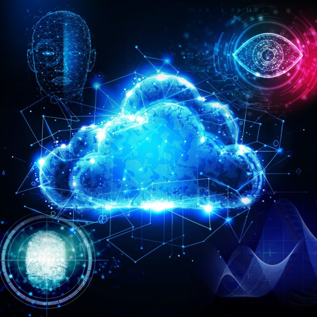 Cloud with biometrics technology image