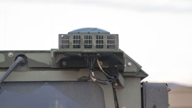 Project Manager Positioning, Navigation and Timing's (PNT's) Mounted Assured PNT System Generation II, or "MAPS GEN II, on top of an Army vehicle. MAPS GEN II is a ruggedized tactical PNT system that gives Army forces the ability to move, shoot, communicate, and provide situational awareness in space-based GPS-limited or denied environments. (Photo Credit: U.S. Army)