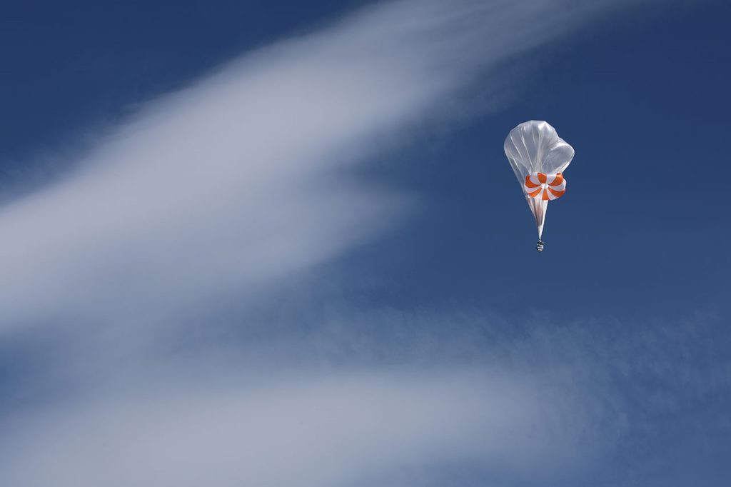 A High-Altitude Balloon (HAB) rises through the troposphere during the Army’s first battalion-level All-Domain Home Station Training (HST), Static Focus 3, in conjunction with Project Convergence Capstone 5 (PC-C5) in Yakima, Wash., March 7th, 2025. PC-C5 is an Army hosted experiment that provides Joint and Multinational participants various locations that supports individual modernization efforts while solving problems through applications with Combined, Joint All Domain Operations (CJADO). (U.S. Army photo by Staff Sgt. Brandon Rickert)